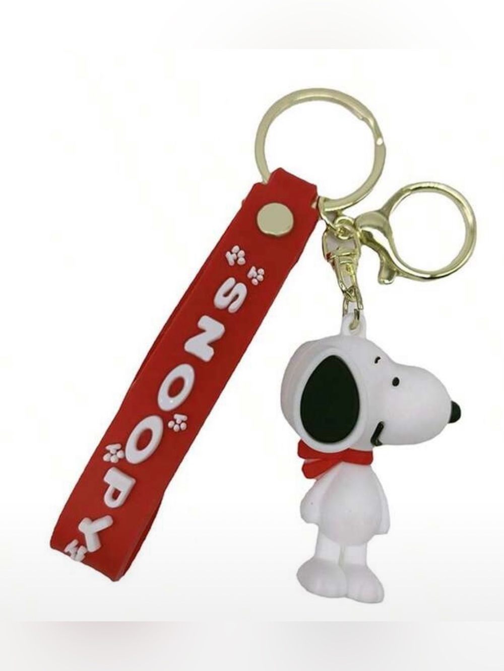 Snoopy Keychain with red strap